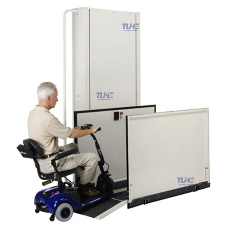 Barrier free vertical platform lift for the disabled